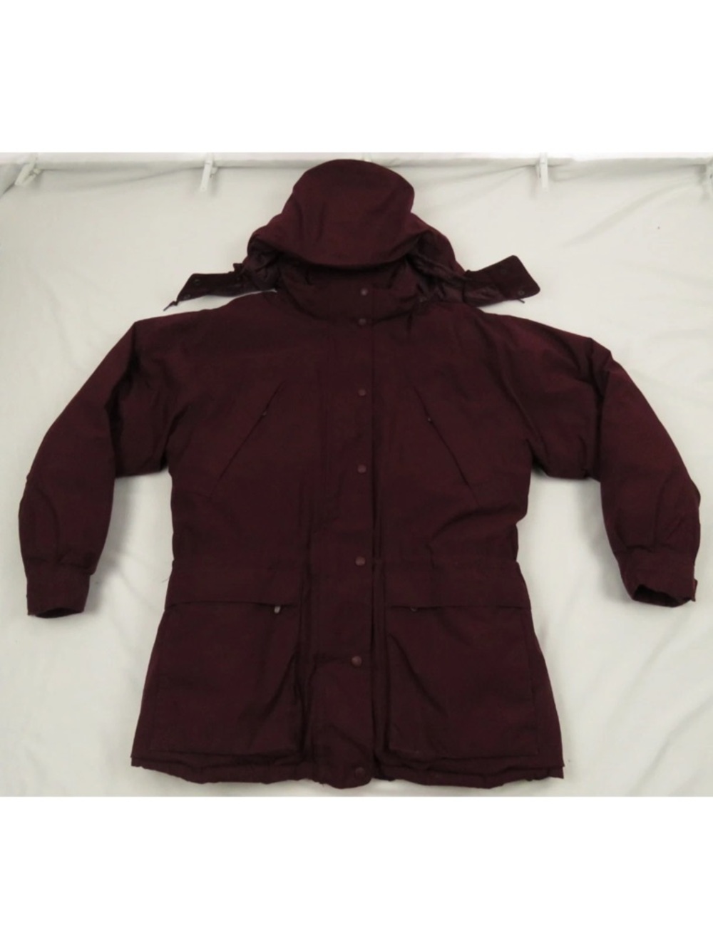 NWOT Eddie Bauer Goose Down Goretex Hooded Full Zip Puffer Parka Coat Jacket L